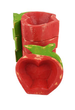 Load image into Gallery viewer, Wooden Red Apple Candle
