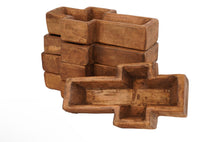 Load image into Gallery viewer, Wooden Cross Dough Bowl Candle
